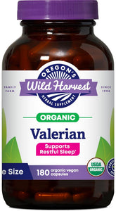 Oregon's Wild Harvest frasco frontal mostrando diseño y cantidad 180, transmite confianza