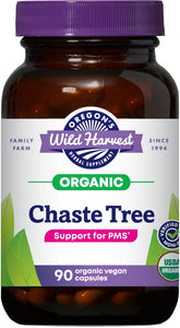 Oregon's Wild Harvest frasco frontal mostrando etiqueta orgánica y conveniencia