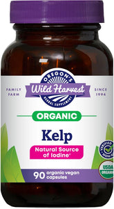 Oregon's Wild Harvest frasco frontal mostrando 90 cápsulas y etiqueta clara
