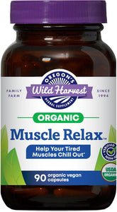 Oregon's Wild Harvest muscule relax envase frontal mostrando diseño y cantidad