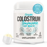 Orgain frasco frente mostrando el envase y marca, confianza en calidad