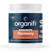 Organifi Harmony empaque frontal mostrando la marca y presentación nutritiva
