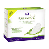 Organyc empaque frontal mostrando 40 unidades y ahorro de espacio