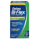 Osteo Bi-Flex frente del envase mostrando la marca y cantidad, fácil identificación