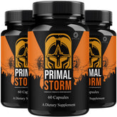 OVICIA Primal Storm frontal mostrando el envase y beneficio de suministro para 3 meses