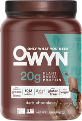 OWYN frente del envase mostrando etiqueta y beneficios de proteína