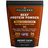 Paleo Pro frente del envase cacao mostrando etiqueta clara y beneficios