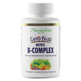 Paradise Herbs bote frontal mostrando Earth's Blend B-Complex como apoyo energético