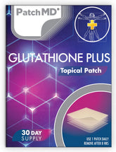 PatchMD empaque frontal mostrando suministro de 30 días y conveniencia