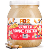 PB2 envase frontal mostrando sabor vainilla y beneficio proteína completa