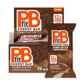 PBfit frente del empaque mostrando pack de 12 barras y beneficios