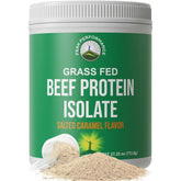 Peak Performance frasco frontal mostrando sabor caramelo salado y beneficio sabor delicioso
