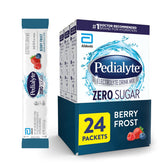 Pedialyte frente del paquete mostrando 24 sobres y información clara