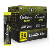Pedialyte Sport frente del paquete mostrando sobres y marca, hidratación rápida
