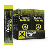 Pedialyte Sport Pro frente del empaque mostrando sobres y beneficio de hidratación rápida