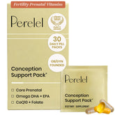 Perelel vista frontal del pack que muestra 30 dosis, conveniente y compacto