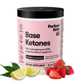 Perfect Keto envase frontal fresa-limón, presentación clara y atractiva