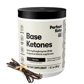 Perfect Keto frente del paquete mostrando envase y sabor vainilla, fácil identificación