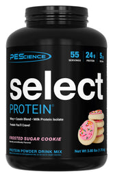 PEScience envase frontal mostrando sabor Frosted Sugar Cookie y atractivo visual