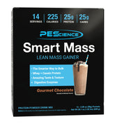 PEScience Smart Mass frente del empaque mostrando conveniencia y porciones