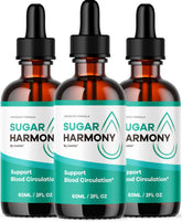 pharmagetics botella frontal de Sugar Harmony Drops mostrando diseño y beneficios visibles