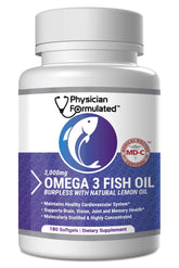 Physician Formulated frasco frontal con 180 cápsulas, muestra dosis concentrada