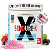 PhysiVantage envase Sendure-X frente mostrando sabor wild berry y beneficios
