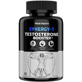 PickYouth Synergy-T frente del envase mostrando apoyo al rendimiento masculino