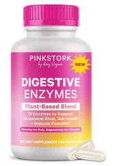 Pink Stork frente del empaque mostrando la marca y beneficio digestivo