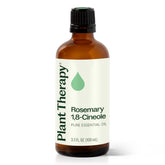 Plant Therapy botella frontal de romero mostrando presentación 100 mL y pureza