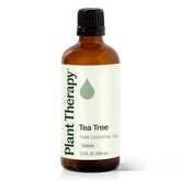 Plant Therapy frasco frontal de Tea Tree 100 mL mostrando el envase y tamaño