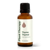 Plant Therapy botella frontal mostrando aceite Thyme Thymol y pureza