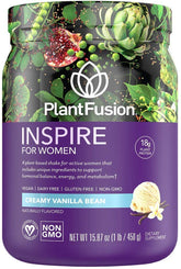 PlantFusion envase frontal del producto mostrando sabor y beneficios