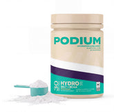 Podium Nutrition front packaging mostrando envase y sabor Peach Mango