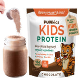 POWkids frente del envase chocolate mostrando diseño y beneficios