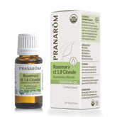 Pranarom romero cineol envase frontal mostrando pureza y certificado
