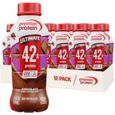 Premier Protein bote frontal con diseño y beneficio de alta proteína
