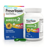 PreserVision frasco frontal con 100 softgels mostrando conveniencia diaria