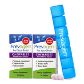 Prevagen paquete frontal de masticables con sabor frutas del bosque y conveniencia diaria