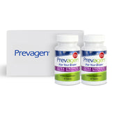 Prevagen vista frontal del paquete con caja presentable y fácil almacenamiento
