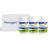 Prevagen vista frontal del paquete mostrando el diseño y beneficio de almacenamiento