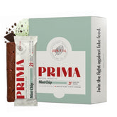 PRIMA Mint Chip vista frontal del empaque que muestra conveniencia