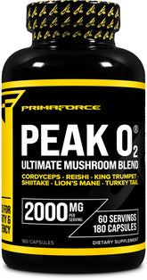 Primaforce Peak O2 frente del envase mostrando la marca y beneficios visibles