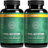 Primal Harvest frasco delante mostrando etiqueta clara y beneficios
