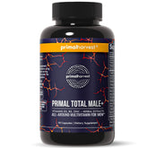 Primal Harvest frasco delantero mostrando el producto y diseño, fácil identificación y confianza