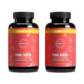 Primal Harvest Women+ frasco frontal mostrando etiqueta clara y beneficios
