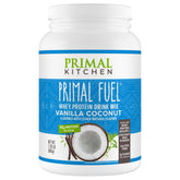 Primal Kitchen envase frontal mostrando marca y sabor vainilla coco, ideal para añadir proteína