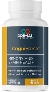 Primal Labs Primal Health CogniForce botella frontal mostrando diseño y claridad