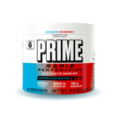 PRIME envase frontal Ocean Cherry mostrando diseño y cantidad 48 servs