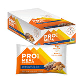 PROBAR barra frontal empaque mostrando sabor trail mix y conveniencia